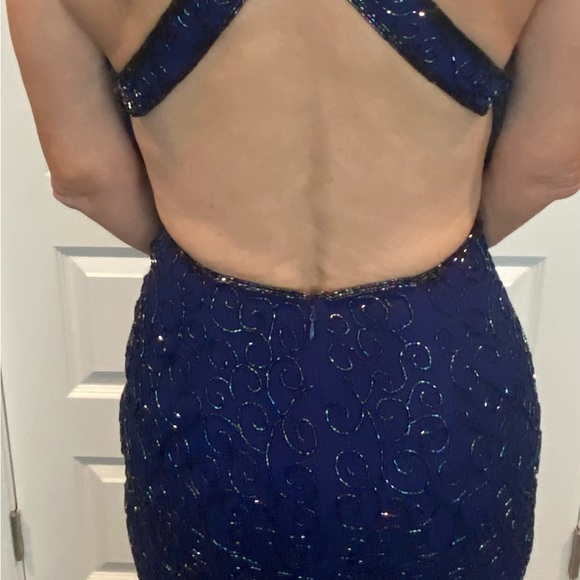 Andretti Donatello Mardi Gras or Prom Gown, Size Juniors Med or Wonens S, Blue - Picture 7 of 10